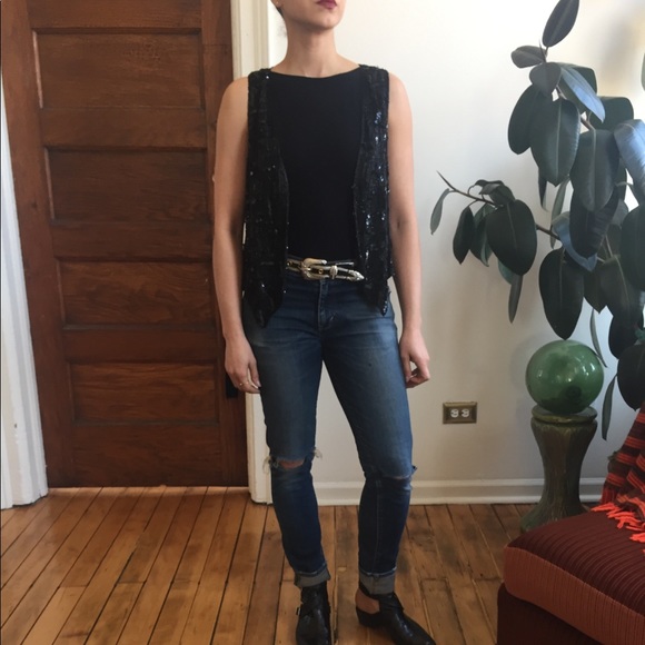 Vintage beaded sequins vest - Picture 4 of 7